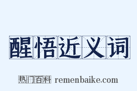 醒悟近义词是什么意思的图片